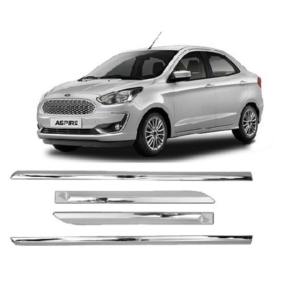 Door Side Beading For Figo Aspire - Silver